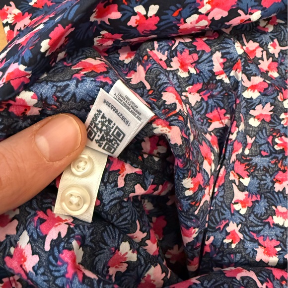 Bonobos Rivera Short Sleeve Shirt in Navy Fringe Sz Medium Tailored - Picture 9 of 9